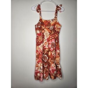 Japna Floral Print Tie Strap Sundress Cottagecore‎ Bohemian Retro Boho Medium
